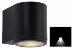 Franssen Franssen Robuuste Gevelspot Mandal Downlight Rond Zwart - 12V