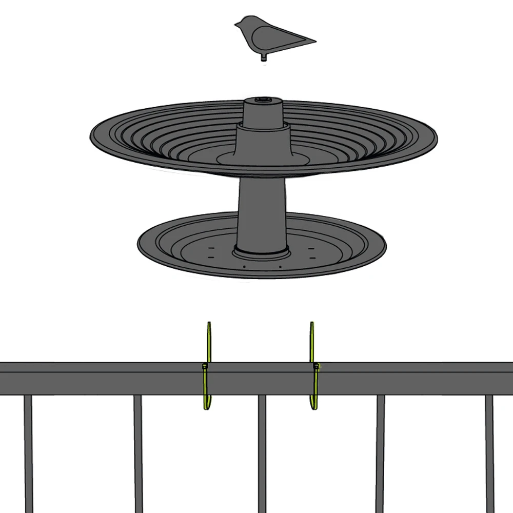 Vogelbad Finch Taupe 3 Vogelbad Finch Taupe - Afbeelding 3